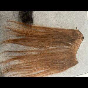 Hair extension weft light brown remy hair